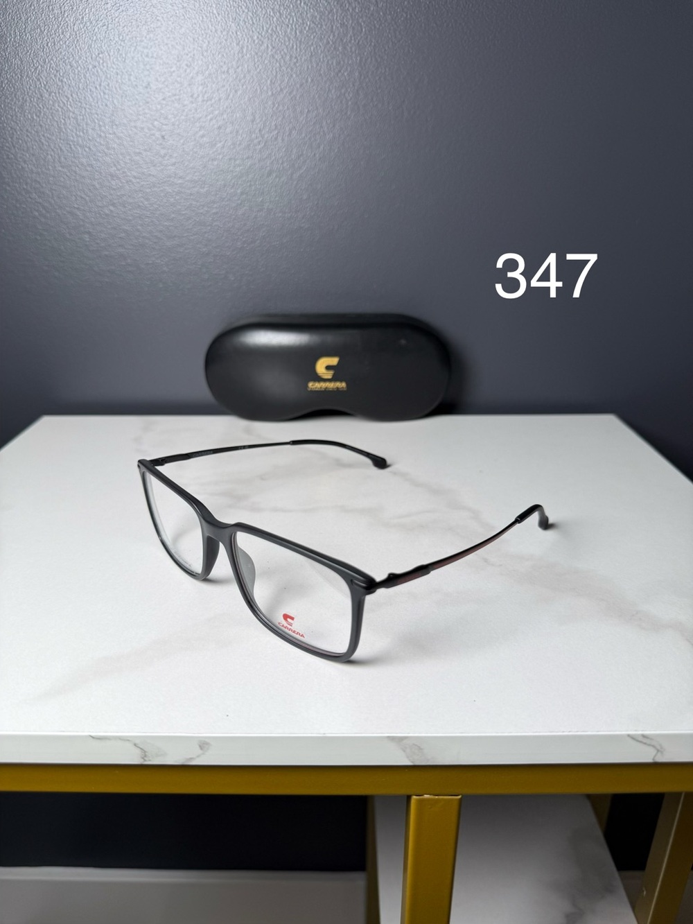 Carrera Black Rectangular Eyeglasses with Case